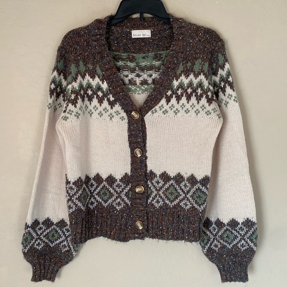 Becool, M/L, cardigan sweater with buttons